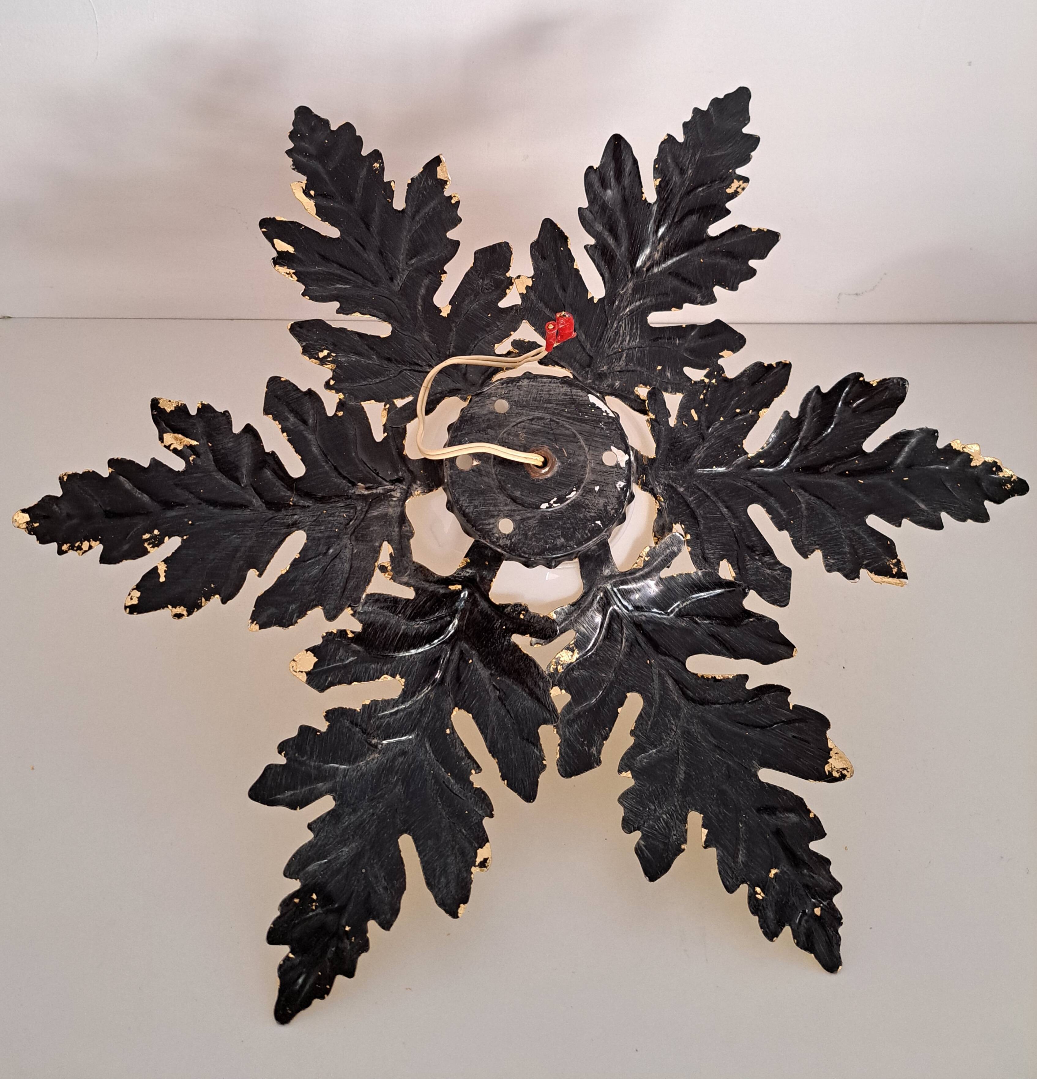 Gold metal ceiling light