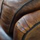 Set of 2 sheepskin leather armchair in English style