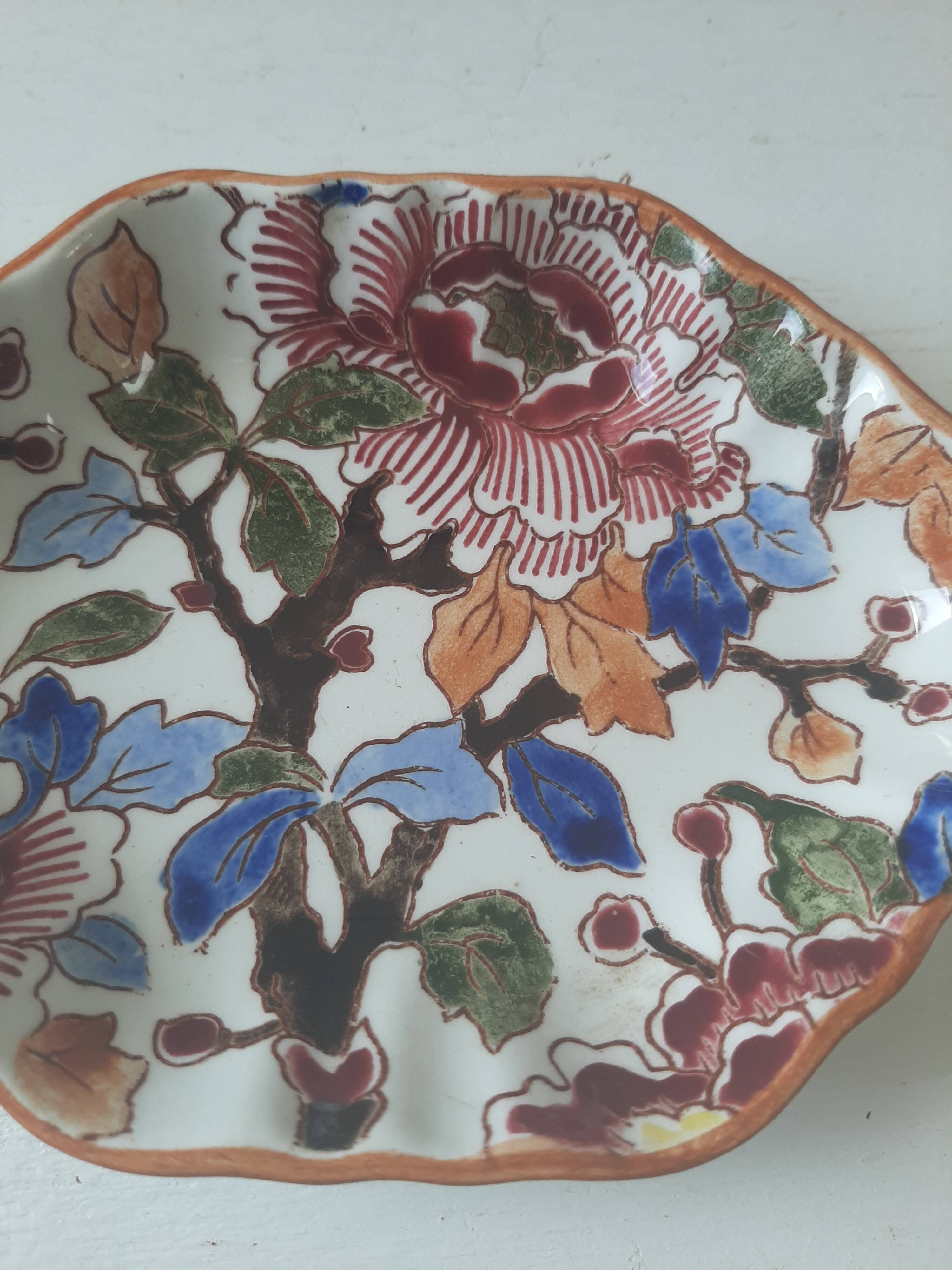 Gien bowl with peony decoration