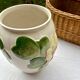 Large lotus or water lily barbotine vase