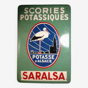 Plaque Emaillée Publicitaire Potasse d'Alsace Saralsa
