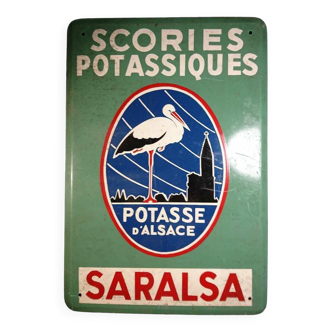 Enameled Advertising Sign Alsace Potash Saralsa