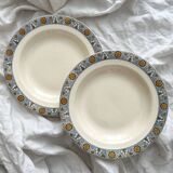 2 “Lamartine” ironstone soup plates from Salins