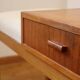 Entrance bench, Scandinavian modular telephone bench, teak, 1960
