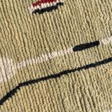 Large Moroccan Berber Rug Boujaad in Wool ideal Living room or bedroom, 200x290 cm