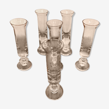 Lot de 6 verres anciens à liqueur