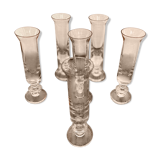 Lot de 6 verres anciens à liqueur