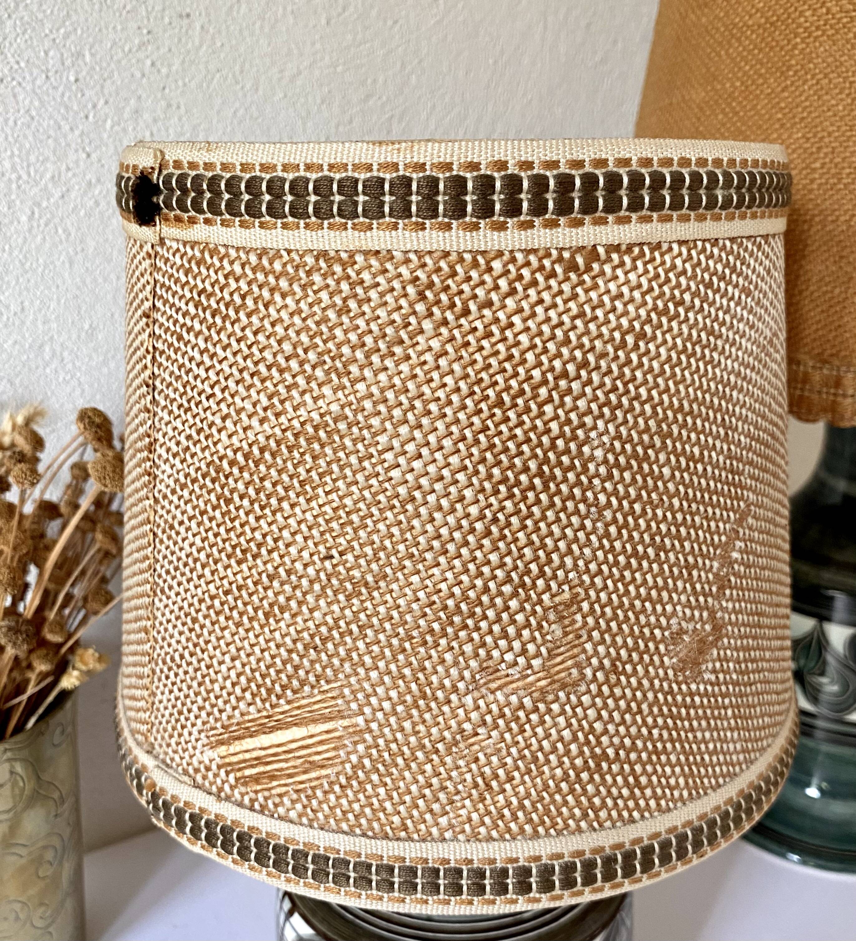 Swedish lamp, 2m fabric cable, fabric lampshade