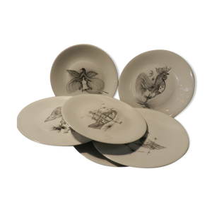 Lot de 6 assiettes Limoges - guy