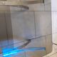 Vintage glass coffee table and chrome legs year 70