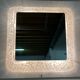 Ice mirror by Egon Hilleband square with light 1970s
