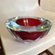 Murano glass geode faceted bowl