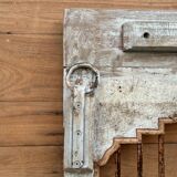 Art Deco patio door in Burmese teak with original patina.
