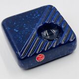 Cobalt blue ceramic ashtray, designed by Cari Zalloni