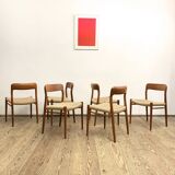 Set of 6 dining chairs by Niels O. Møller for J.L. Mollers