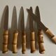 Set de 6 couteaux de table Riviera 1960  bambou