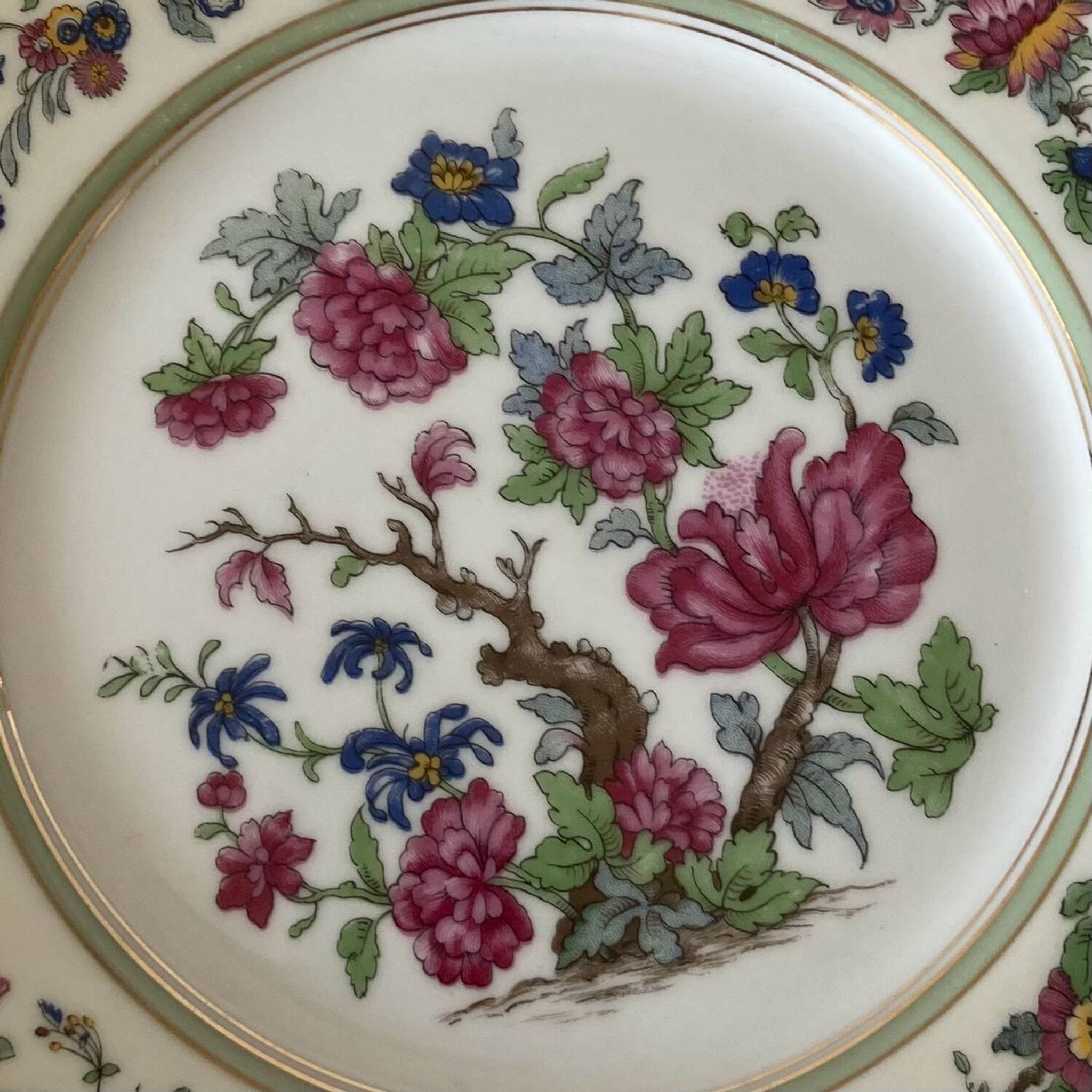 2 Large Presentation Plates “Tree of India” Decor Charles Ahrenfeldt