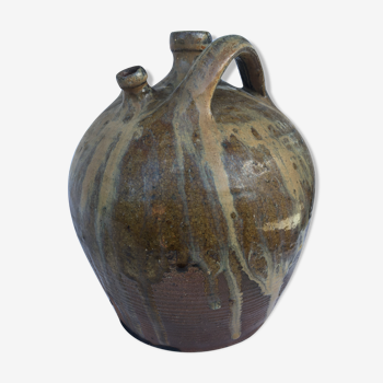 Oil jar in glazed stoneware