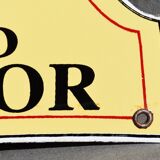 VINTAGE PLAQUE ENAMELED PUBLICITAIRE REDSKIN authorized distributor 30.7 x 26 cm