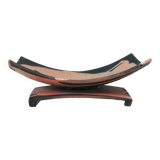 Original rectangular pink & grey bowl