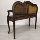 Leather bistro bench