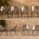 Four chairs 1953 Tonneau model design by Pierre Guariche Co.