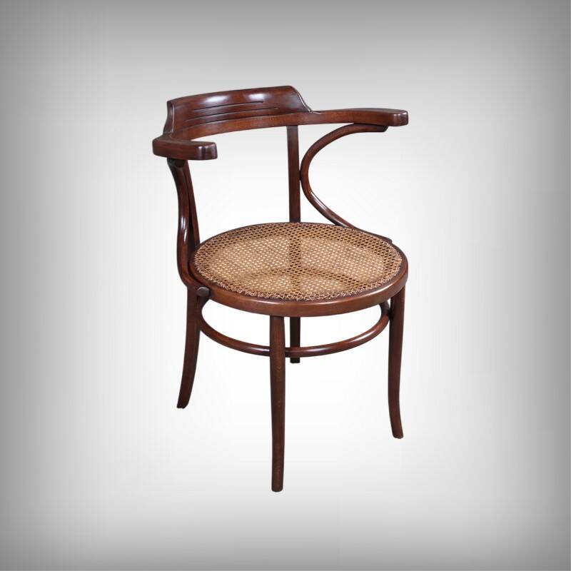 Curved beech armchair, Baumann house – early 20th century