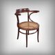Curved beech armchair, Baumann house – early 20th century