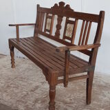 Old "art-deco" teak bench