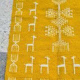 Tapis jaune et blanc berbère 115x63cm