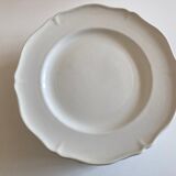 Set 10 plates with godrons in English iron earth 1950