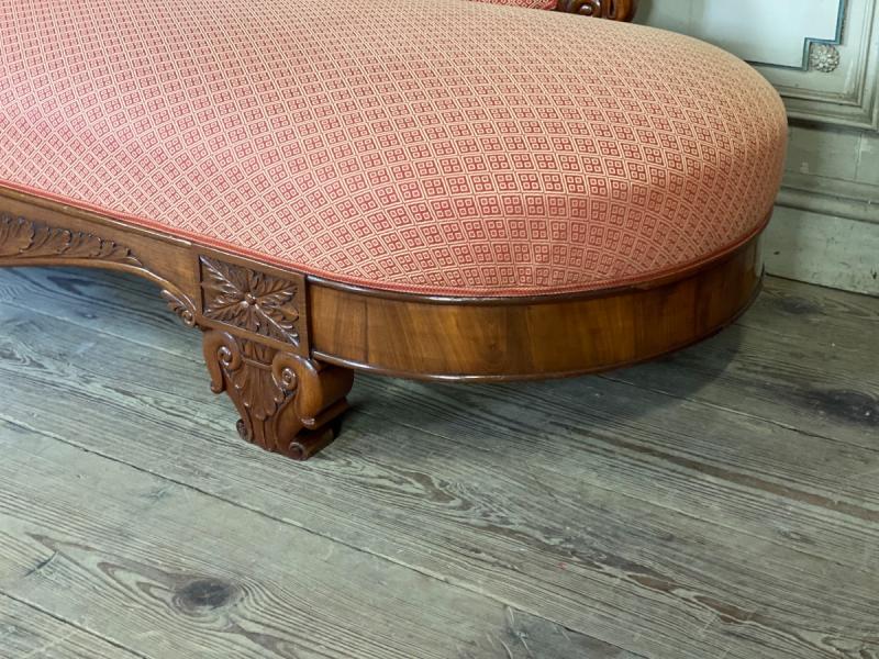 Pair of meridian in mahogany sculpted and plated mid-19th century