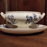 French vintage sauce boat, R. Lafitte, Terre de Fer, Salins