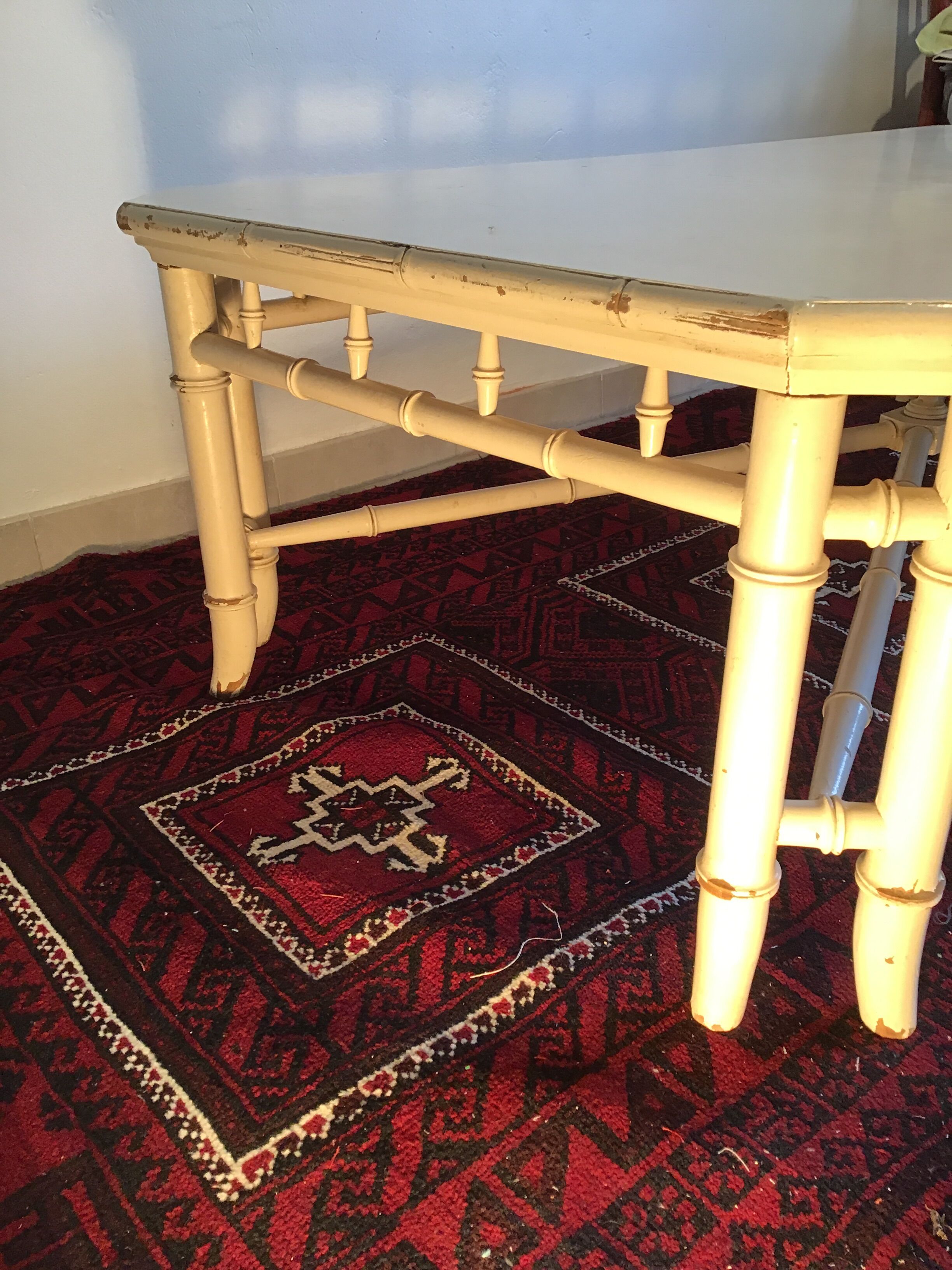 Vintage bamboo coffee table