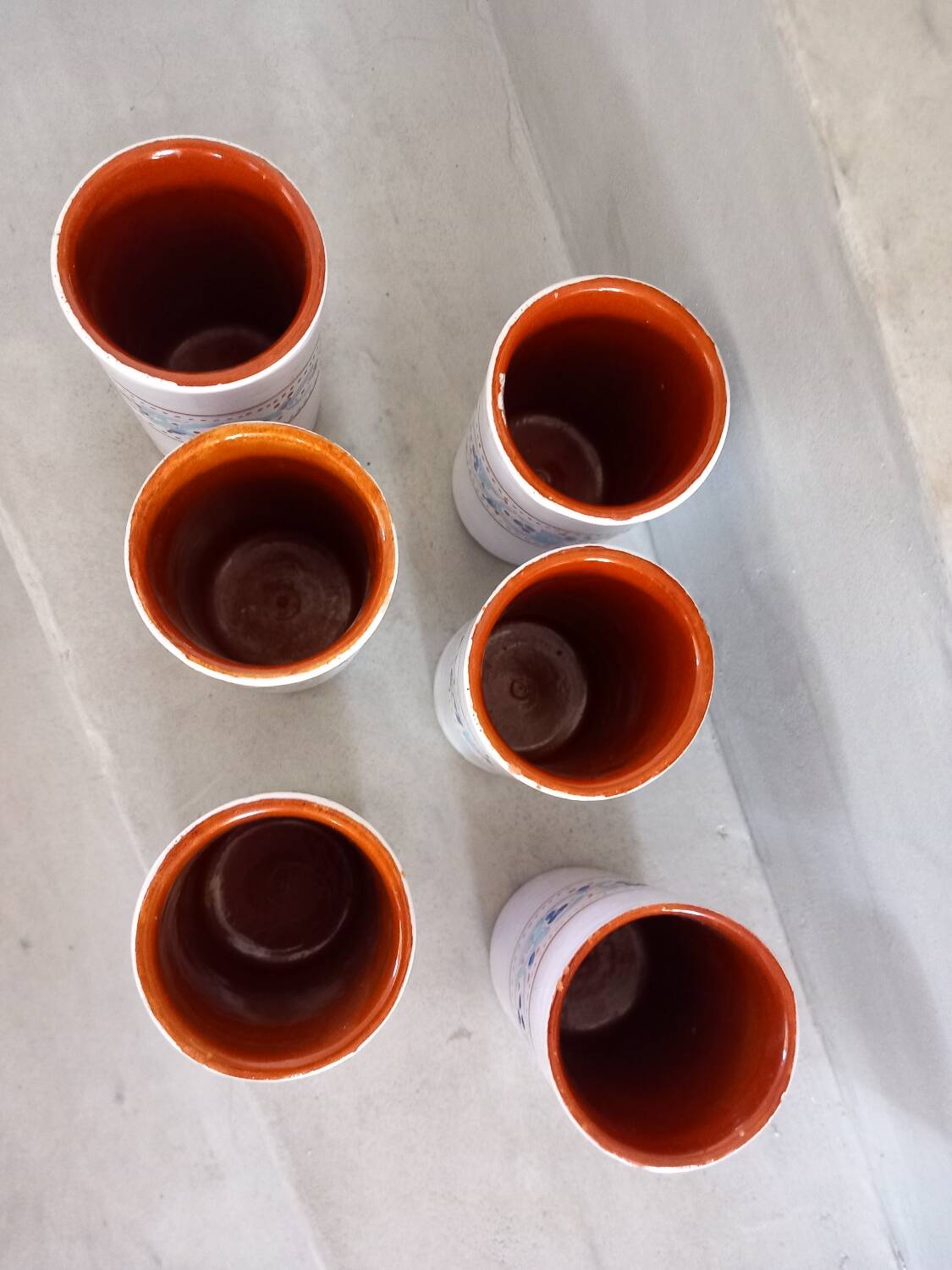 Set of 6 mugs from "Oulja Sale" Morocco