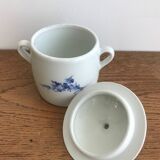 Apilco blue flower porcelain sugar bowl