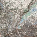 Lyon topographic geography map IGN 1980