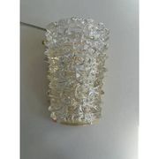A Pair Barovier Art Deco Rostrato Clear Italian Murano Glass Wall Sconces