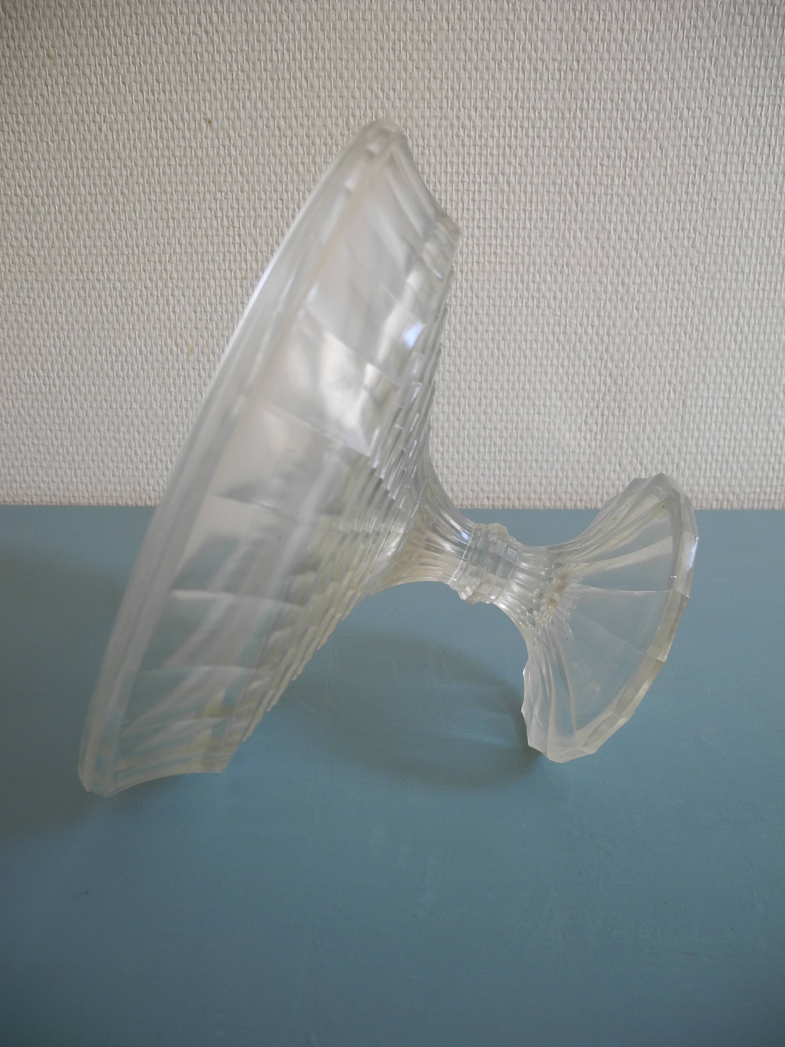 old glass bowl on foot pressed glass compote art deco old glass bowl dish