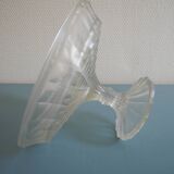 old glass bowl on foot pressed glass compote art deco old glass bowl dish