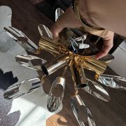 Vintage sputnik ceiling light — glass spikes