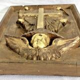 19th century carved gilded wood church panel