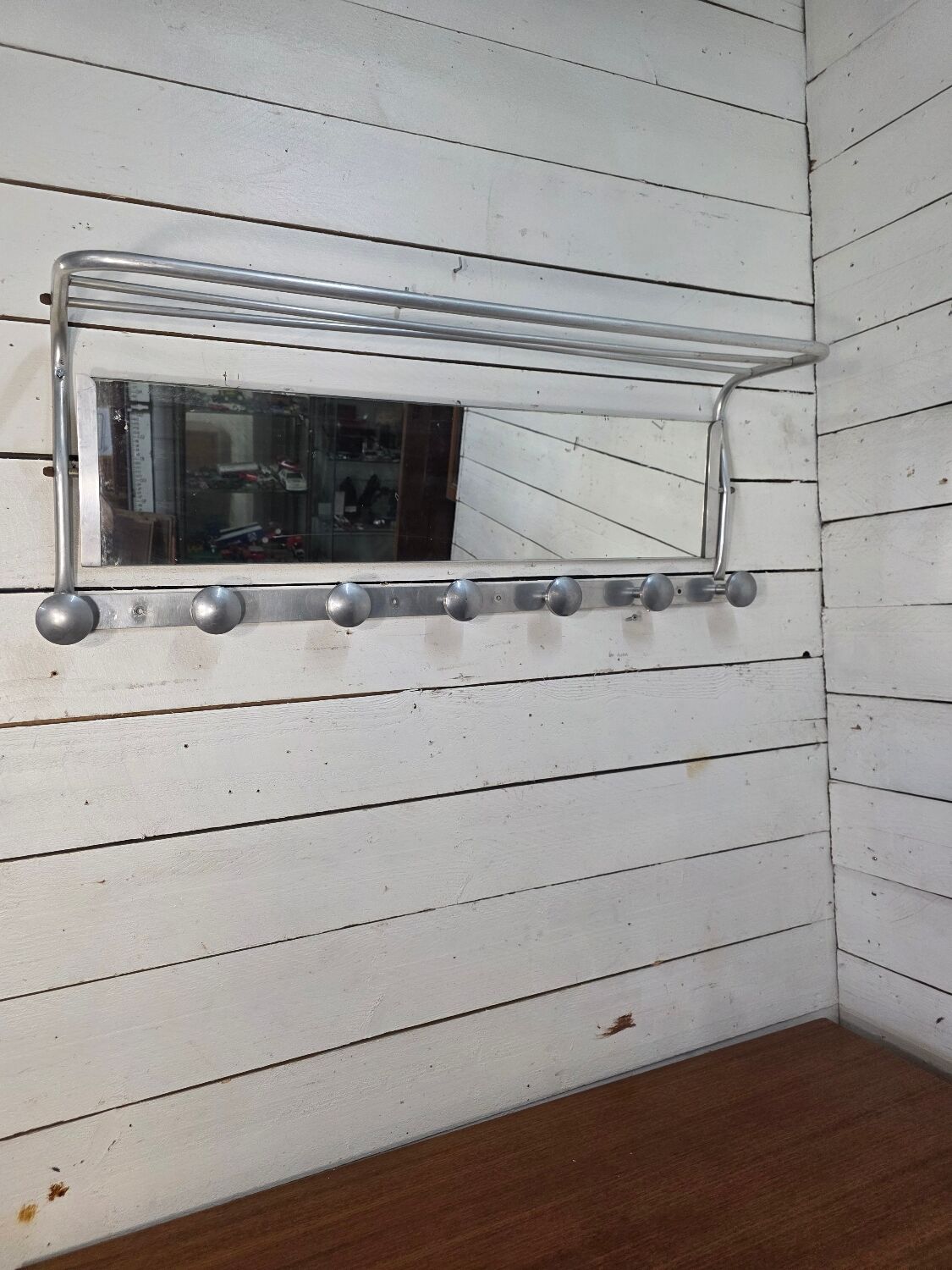 Aluminium coat rack from the 1950s.