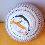 Mixed earth ceramic vase signed