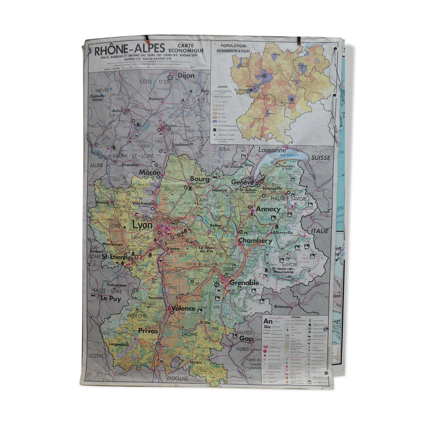 Former vintage school card MDI Rhône-Alpes