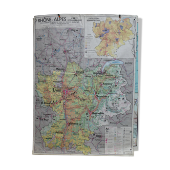 Ancienne carte d'école vintage MDI Rhône-Alpes