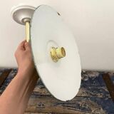 Green enamelled sheet metal wall lamp