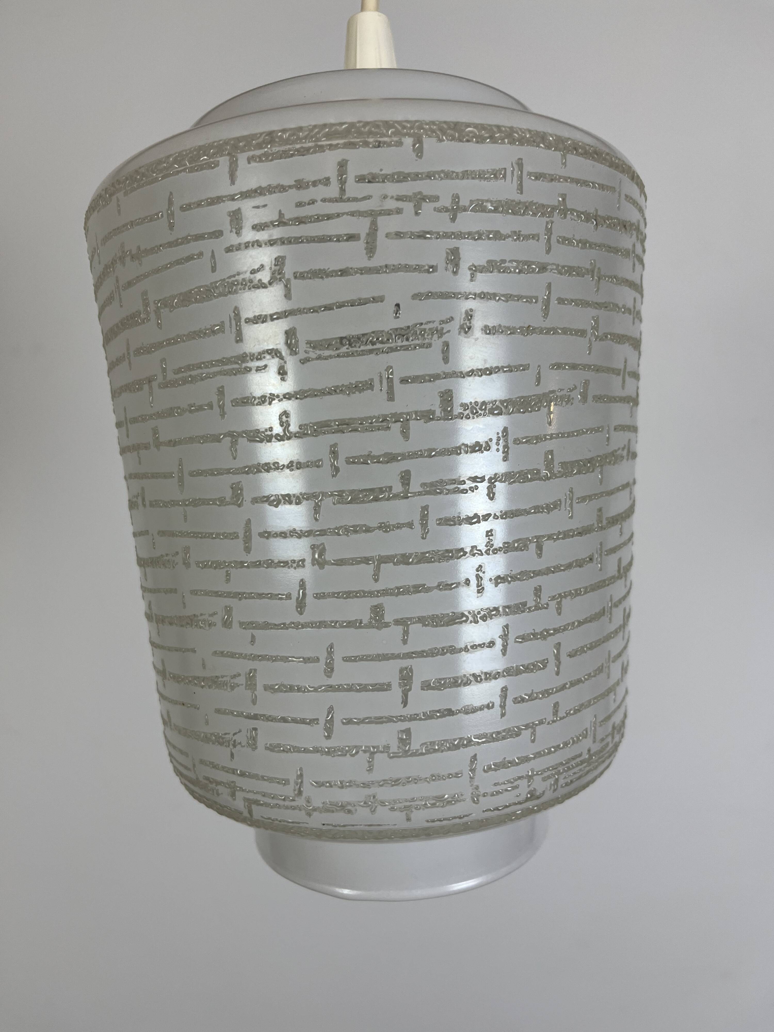 Vintage 60s opaline pendant light