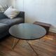 Black marble and gold metal coffee table
