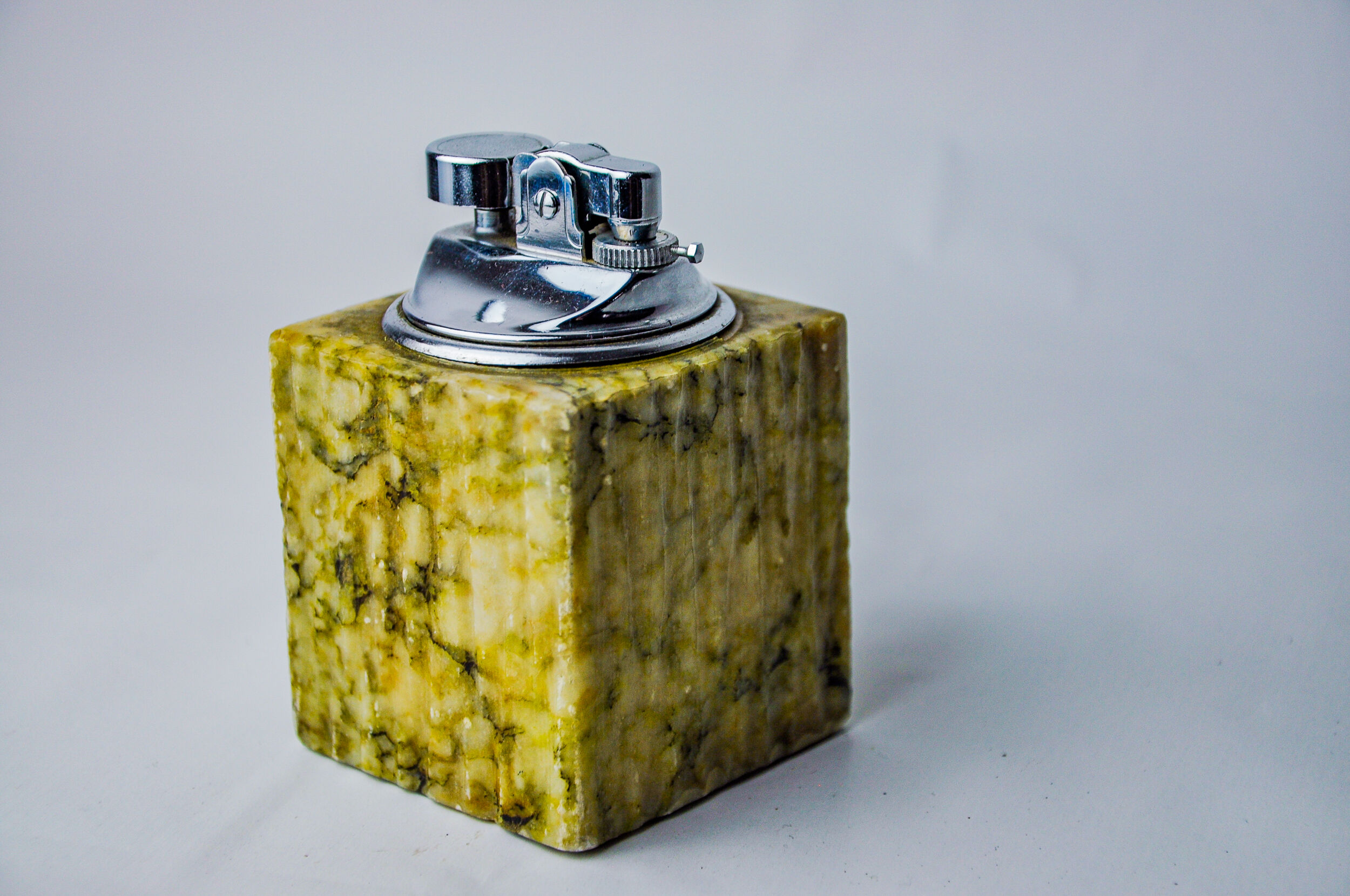 Briquet en albâtre beige par Romano Bianchi, Italie, 1970